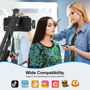 PULUZ Wireless Lavalier Microphone for 8-Pin Device, Support Phone Charging(Black)