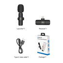 PULUZ Wireless Lavalier Microphone for 8-Pin Device, Support Phone Charging(Black)