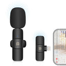 PULUZ Wireless Lavalier Microphone for 8-Pin Device, Support Phone Charging(Black)