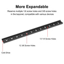 PULUZ Metal 1/4 & 3/8 Mount Cold Shoe Extension Rail Bracket Bar(Black)