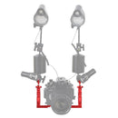 PULUZ Dual Handles Aluminium Alloy Tray Stabilizer for Underwater Camera Housings(Red)
