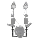 PULUZ Dual Handles Aluminium Alloy Tray Stabilizer for Underwater Camera Housings(Black)