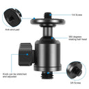 PULUZ 3/8 inch Outer Screw Metal Tripod Ball Head Adapter with Knob Lock(Black)