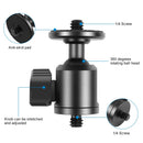 PULUZ 1/4 inch Outer Screw Metal Tripod Ball Head Adapter with Knob Lock(Black)