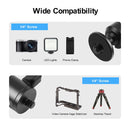 PULUZ 1/4 inch Outer Screw Metal Tripod Ball Head Adapter with Knob Lock(Black)