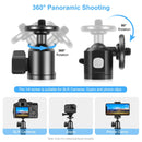 PULUZ 3/8 inch Inner Screw Metal Tripod Ball Head Adapter with Knob Lock(Black)
