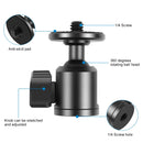 PULUZ 1/4 inch Inner Screw Metal Tripod Ball Head Adapter with Knob Lock(Black)