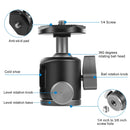 PULUZ Cold Shoe Aluminum Alloy Tripod Ball Head Adapter (Black)