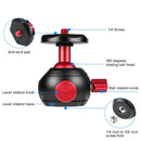 PULUZ 360 Degree Panoramic Metal Tripod Ball Head Adapter(Red)