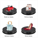 PULUZ 30cm Adjusting Speed Rotating Turntable Display Stand, Load 10-15kg, EU Plug (Black)