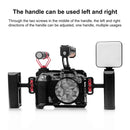 PULUZ Universal Camera Metal Side Handle with Cold Shoe Mount for Camera Cage Stabilizer (Black)
