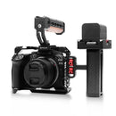 PULUZ Universal Camera Metal Side Handle with Cold Shoe Mount for Camera Cage Stabilizer (Black)