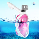 PULUZ 240mm Fold Tube Water Sports Diving Equipment Full Dry Snorkel Mask for GoPro HERO10 Black / HERO9 Black / HERO8 Black / HERO7 /6 /5 /5 Session /4 Session /4 /3+ /3 /2 /1, Insta360 ONE R, DJI Osmo Action and Other Action Cameras, S/M Size(Pink)