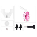 PULUZ 240mm Fold Tube Water Sports Diving Equipment Full Dry Snorkel Mask for GoPro HERO10 Black / HERO9 Black / HERO8 Black / HERO7 /6 /5 /5 Session /4 Session /4 /3+ /3 /2 /1, Insta360 ONE R, DJI Osmo Action and Other Action Cameras, S/M Size(Pink)