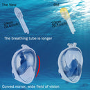 PULUZ 240mm Fold Tube Water Sports Diving Equipment Full Dry Snorkel Mask for GoPro HERO10 Black / HERO9 Black / HERO8 Black / HERO7 /6 /5 /5 Session /4 Session /4 /3+ /3 /2 /1, Insta360 ONE R, DJI Osmo Action and Other Action Cameras, S/M Size(Blue)