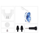 PULUZ 240mm Fold Tube Water Sports Diving Equipment Full Dry Snorkel Mask for GoPro HERO10 Black / HERO9 Black / HERO8 Black / HERO7 /6 /5 /5 Session /4 Session /4 /3+ /3 /2 /1, Insta360 ONE R, DJI Osmo Action and Other Action Cameras, S/M Size(Blue)