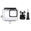 PULUZ 45m Underwater Waterproof Housing Diving Case for GoPro HERO7 Silver / HERO7 White, with Buckle Basic Mount & Screw(Transparent)