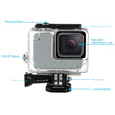 PULUZ 45m Underwater Waterproof Housing Diving Case for GoPro HERO7 Silver / HERO7 White, with Buckle Basic Mount & Screw(Transparent)