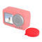 PULUZ Silicone Protective Lens Cover for DJI Osmo Action(Red)