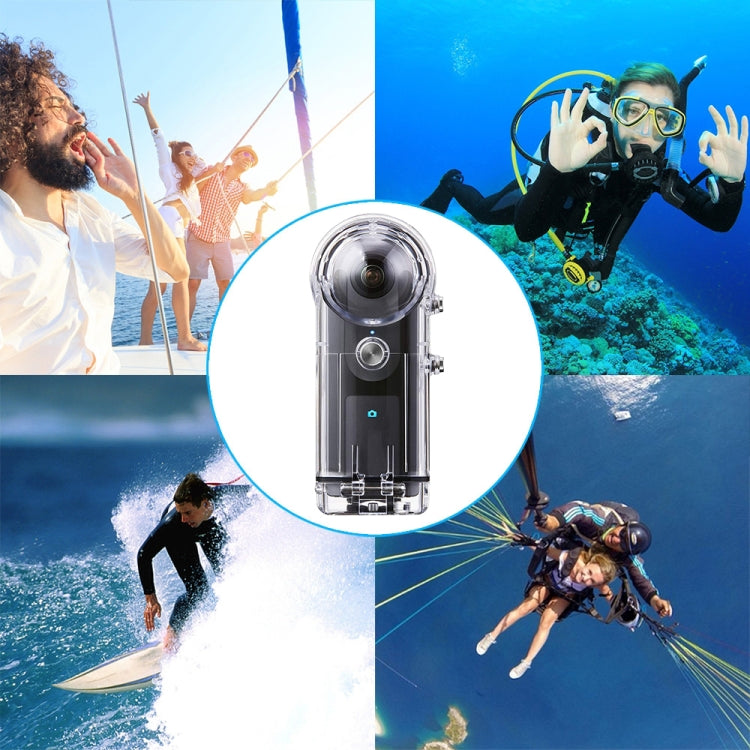 PULUZ 30m Underwater Waterproof Housing Protective Case for Ricoh Theta S / Theta V / Theta SC 360 / Theta SC2 360, with Buckle Basic Mount & Screw