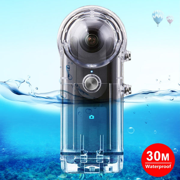 PULUZ 30m Underwater Waterproof Housing Protective Case for Ricoh Theta S / Theta V / Theta SC 360 / Theta SC2 360, with Buckle Basic Mount & Screw