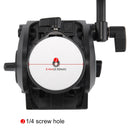 PULUZ Heavy Duty Video Camera Tripod Action Fluid Drag Head with Sliding Plate for DSLR & SLR Cameras, Large Size(Black)