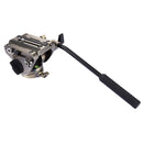 PULUZ Heavy Duty Video Camera Tripod Action Fluid Drag Head with Sliding Plate for DSLR & SLR Cameras, Large Size(Gold)