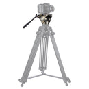 PULUZ Heavy Duty Video Camera Tripod Action Fluid Drag Head with Sliding Plate for DSLR & SLR Cameras, Large Size(Gold)