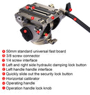 PULUZ Heavy Duty Video Camera Tripod Action Fluid Drag Head with Sliding Plate for DSLR & SLR Cameras, Large Size(Gold)