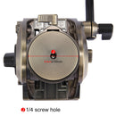 PULUZ Heavy Duty Video Camera Tripod Action Fluid Drag Head with Sliding Plate for DSLR & SLR Cameras, Large Size(Gold)