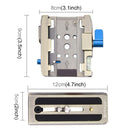 PULUZ Quick Release Clamp Adapter + Quick Release Plate for DSLR & SLR Cameras(Gold)