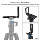 PULUZ 1/4 inch Vertical Shoot Quick Release L Plate Bracket Base Holder