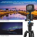 PULUZ 360 Degrees Panning Rotation 60 Minutes Time Lapse Stabilizer Tripod Head Adapter for GoPro HERO10 Black / HERO9 Black / HERO8 Black / HERO7 /6 /5 /5 Session /4 Session /4 /3+ /3 /2 /1, Xiaoyi and Other Action Cameras