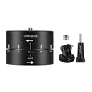 PULUZ 360 Degrees Panning Rotation 60 Minutes Time Lapse Stabilizer Tripod Head Adapter for GoPro HERO10 Black / HERO9 Black / HERO8 Black / HERO7 /6 /5 /5 Session /4 Session /4 /3+ /3 /2 /1, Xiaoyi and Other Action Cameras