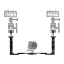 PULUZ Dual Handles Aluminium Alloy Tray Stabilizer for Underwater Camera Housings(Black)