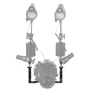 PULUZ Dual Handles Aluminium Alloy Tray Stabilizer for Underwater Camera Housings(Black)