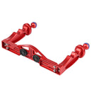 PULUZ Dual Handles Aluminium Alloy Tray Stabilizer for Underwater Camera Housings(Red)