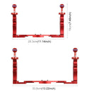 PULUZ Dual Handles Aluminium Alloy Tray Stabilizer for Underwater Camera Housings(Red)
