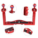 PULUZ Dual Handles Aluminium Alloy Tray Stabilizer for Underwater Camera Housings(Red)