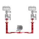 PULUZ Dual Handles Aluminium Alloy Tray Stabilizer for Underwater Camera Housings(Red)