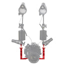 PULUZ Dual Handles Aluminium Alloy Tray Stabilizer for Underwater Camera Housings(Red)