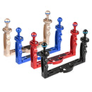 PULUZ Dual Handles Aluminium Alloy Tray Stabilizer for Underwater Camera Housings(Red)