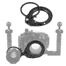 PULUZ Aluminum Alloy 67mm to 67mm Swing Wet-Lens Diopter Adapter Mount for DSLR Underwater Diving Housing(Black)