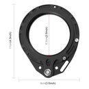 PULUZ Aluminum Alloy 67mm to 67mm Swing Wet-Lens Diopter Adapter Mount for DSLR Underwater Diving Housing(Black)