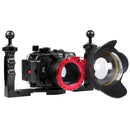 PULUZ Aluminum Alloy 67mm to 67mm Swing Wet-Lens Diopter Adapter Mount for DSLR Underwater Diving Housing(Red)