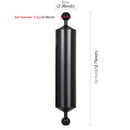 PULUZ 12.79 inch 32.5cm Length 60mm Diameter Dual Balls Carbon Fiber Floating Arm, Ball Diameter: 25mm, Buoyancy: 400g