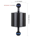 PULUZ 6.1 inch 15.5cm Length 80mm Diameter Dual Balls Carbon Fiber Floating Arm, Ball Diameter: 25mm, Buoyancy: 400g