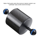 PULUZ 6.1 inch 15.5cm Length 80mm Diameter Dual Balls Carbon Fiber Floating Arm, Ball Diameter: 25mm, Buoyancy: 400g