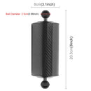 PULUZ 9.84 inch 25cm Length 80mm Diameter Dual Balls Carbon Fiber Floating Arm, Ball Diameter: 25mm, Buoyancy: 600g
