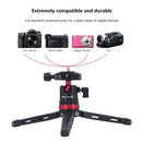 PULUZ Pocket Mini Adjustable Metal Desktop Tripod Mount with 360 Degree Ball Head for DSLR & Digital Cameras, Adjustable Height: 11-20.2cm(Red)